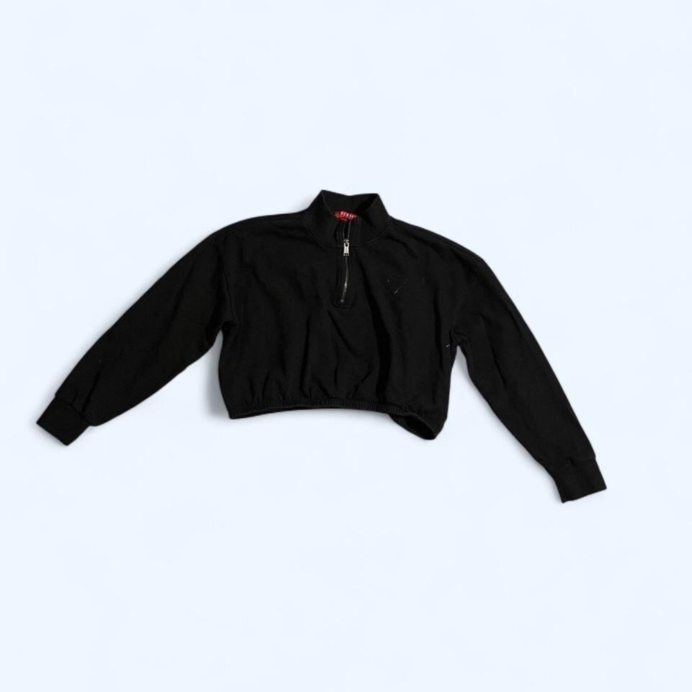 Guess quarter zip cropped sweatshirt‎ Size L